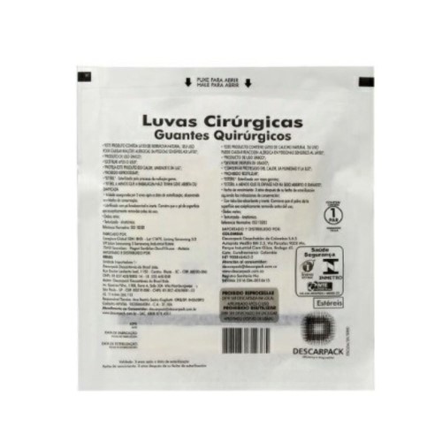 Luva Cirurgica Descarpack Estéril 6,5 Pouch Plast