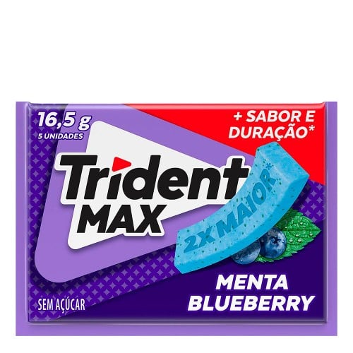 Goma de Mascar Trident Max Bluberry 5 Unidades