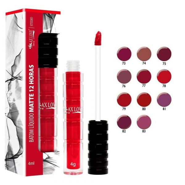 12 Horas Matte 77 Vermelho - Batom Líquido 4ml