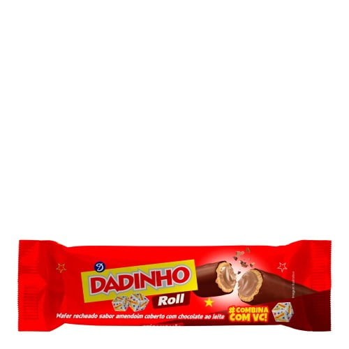 Wafer Dadinho Roll Cobertura de Chocolate 32g