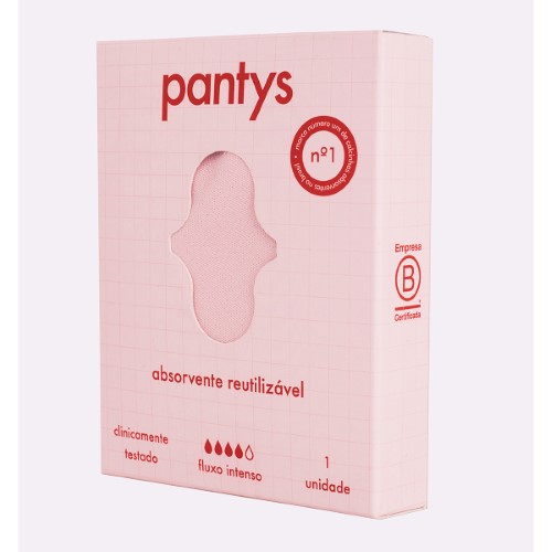 Absorvente Reutilizável Pantys Rosa Fluxo Intenso 1 unidade