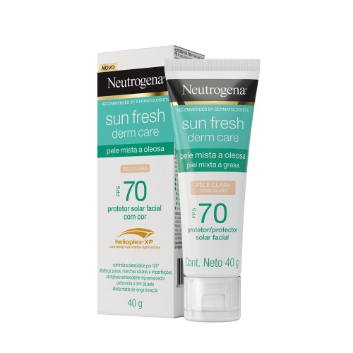 Protetor Solar Facial Neutrogena Sun Fresh Pele Clara FPS70 40g