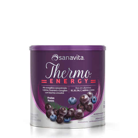 Thermo Energy Sanavita frutas roxas, lata com 300g