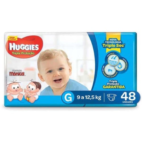 Fralda Huggies Tripla Protetor Mega G 48Un - Huggies