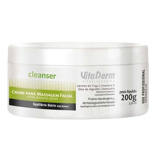 Creme para Massagem Facial Vita Derm – Cleanser Profissional