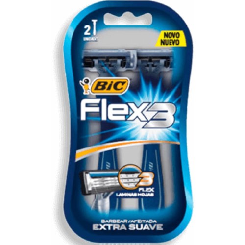 Aparelho De Barbear Bic Flex 3 Com 2 Unidades