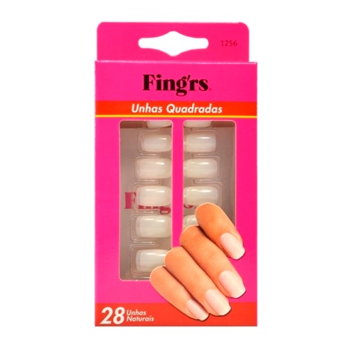 Unhas Postiças Fing´rs Médio Quadrada -1256