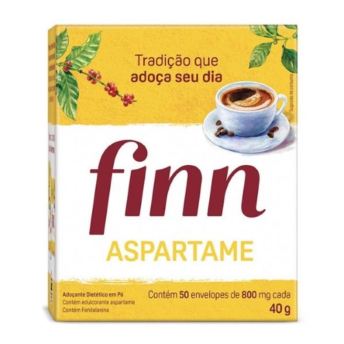 Adoçante Finn Aspartame Pó com 50 Sachês