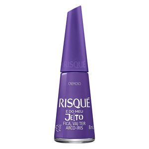 Esmalte Risqué Cremoso É do Meu Jeito Fica, Vai Ter Arco Íris 8ml