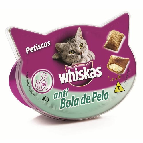 Whiskas Petiscos Anti Bola de Pelo 40g