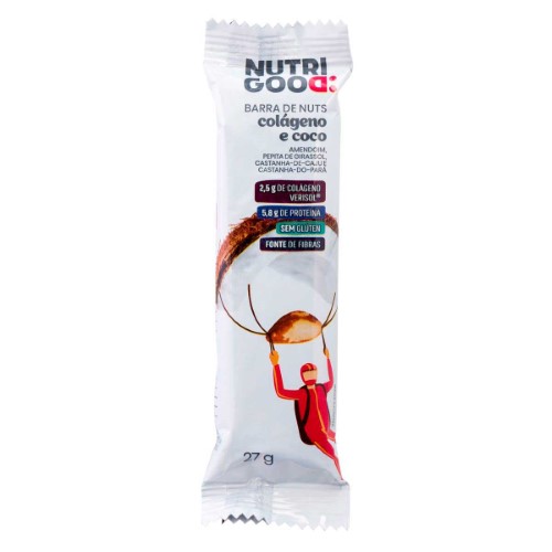 Barra de Nuts Nutrigood com Colágeno Verisol e Coco com 27g