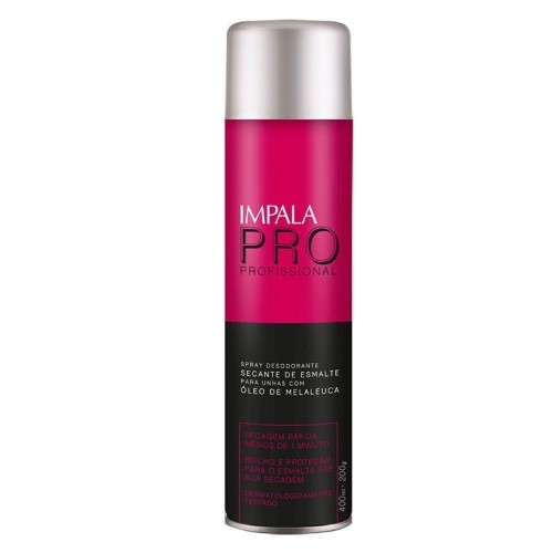 Secante Spray De Esmalte Impala Pro Profissional Com Óleo De Melaleuca 400ml