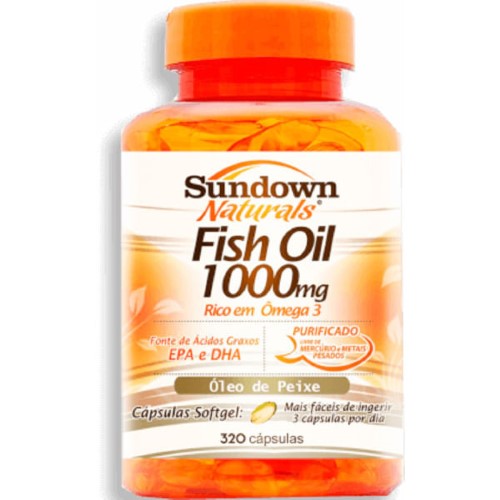 Sundown Fishampoo Oil Omega 01g 320 Cápsulas - Sundown Naturals