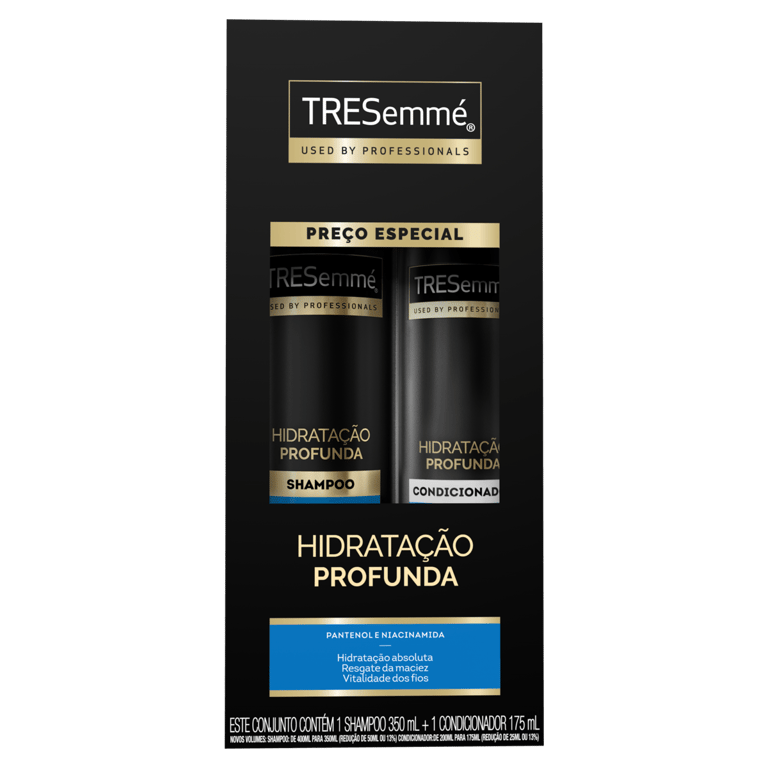 Kit Tresemmé Hidratação Profunda Shampoo 350ml + Condicionador 175ml