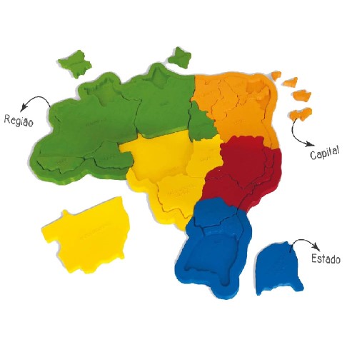 Brinquedo Elka Mapa do Brasil 3D plástico