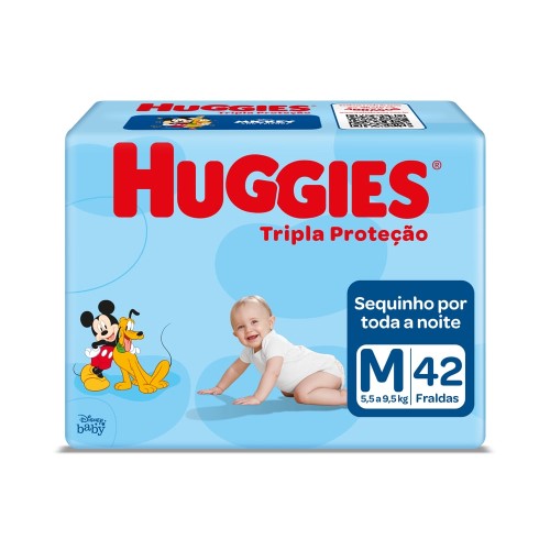 Fralda Descartáveis Huggies Tripla Ação Tamanho M 42 unidades