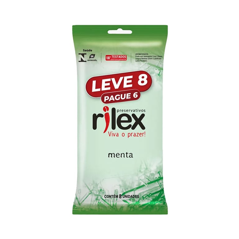 Preservativo Rilex Aroma Menta Leve 8 Pague 6