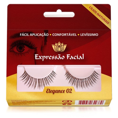 Cílios Postiços Naturais Expressão Facial Elegance N02