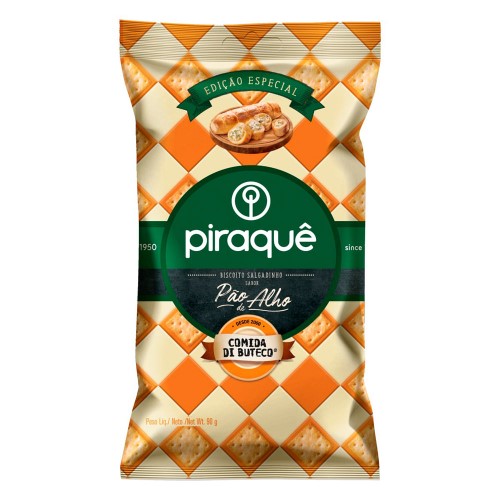 Biscoito Piraquê Comida Di Buteco Pão de Alho 90g