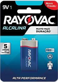 Bateria Rayovac Alcalina 9V com 1 Unidade