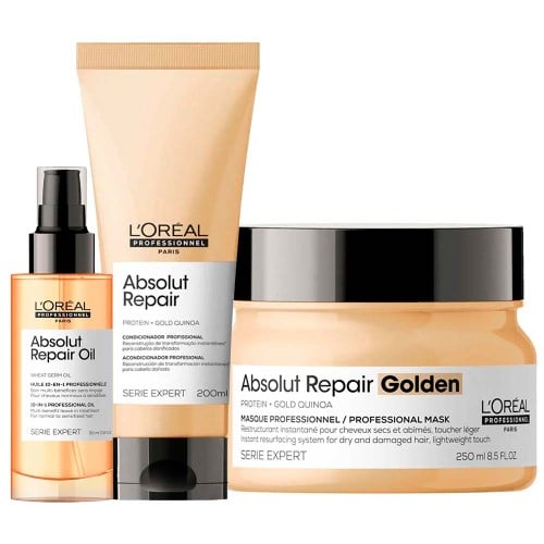 L`oréal Professionnel Absolut Repair Kit Condicionador + Máscara Light + Óleo