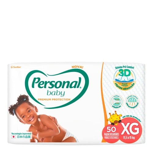 Fralda Personal Baby Premium Protection XG - 50 Unidades