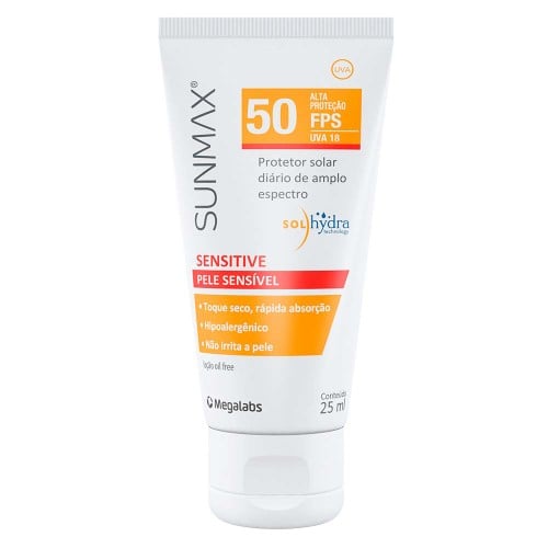 Protetor Solar Sunmax Sensitive Fps 50 Pocket Pele Sensível 25ml