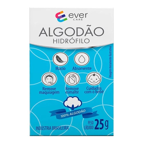 Algodão Hidrófilo Ever Care 25g