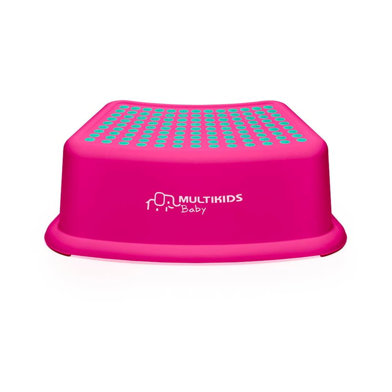 Degrau Infantil Com Antiderrapantes Step Up Rosa Multikids Baby Bb1008