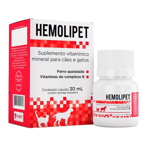 Hemolipet Suplemento Vitamínico para Cães e Gatos 30ml