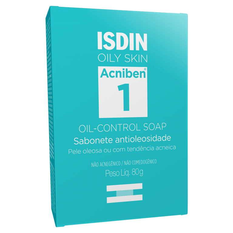 Sabonete Em Barra Antioleosidade Isdin Oily Skin Acniben 1 80g