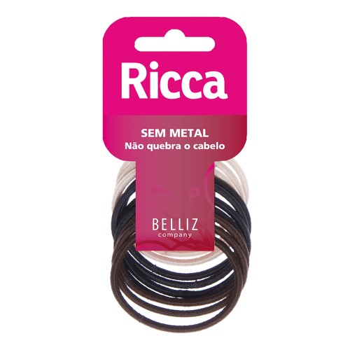 Elástico Para Cabelo Ricca Basic Sem Metal Ref. 892