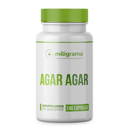 Agar Agar 500mg 240 Cápsulas Vegetais