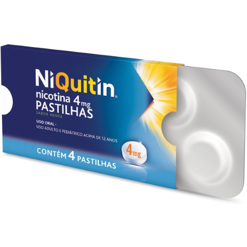 NiQuitin Pastilha 4MG Com 4 Pastilhas De Nicotina