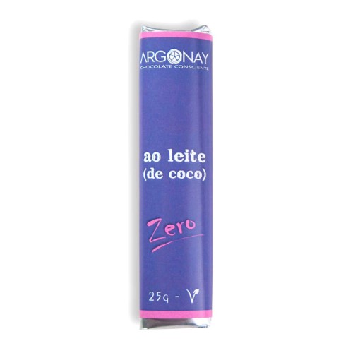 Barra de Chocolate ao Leite Vegano Argonay Zero com 25g