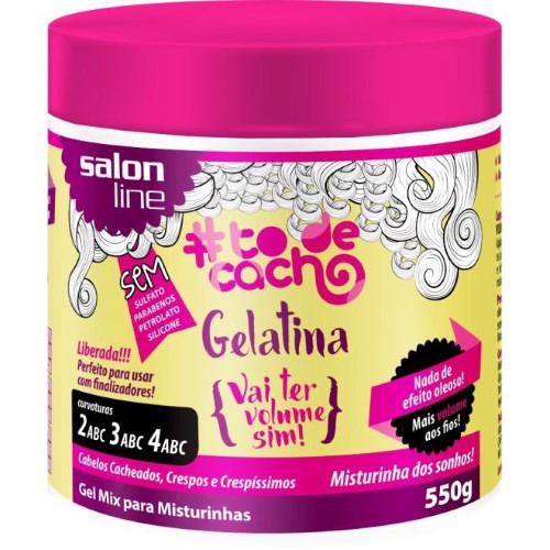 Gelatina Capilar Salon Line #To de Cacho Super Volume com 550g