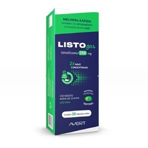 Listogas Simeticona 250mg 30 cápsulas