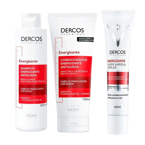 Vichy Dercos Energizante Kit - Shampoo + Condicionador + Ampola 