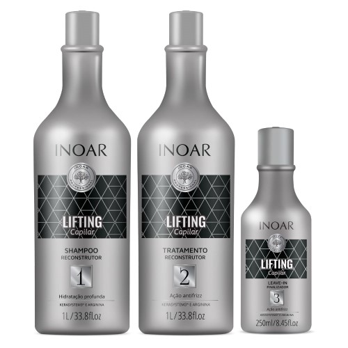 Inoar Lifting Capilar Kit - Shampoo + Tratamento + Leave-In