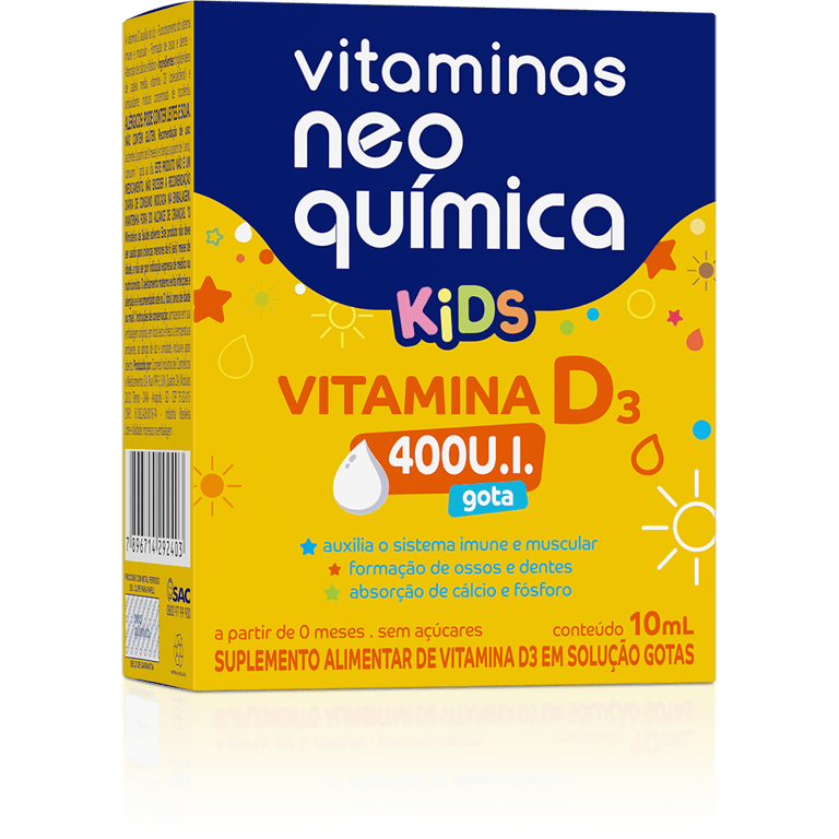 Vitamina D Kids Neo Quimica 400ui Gotas 10ml