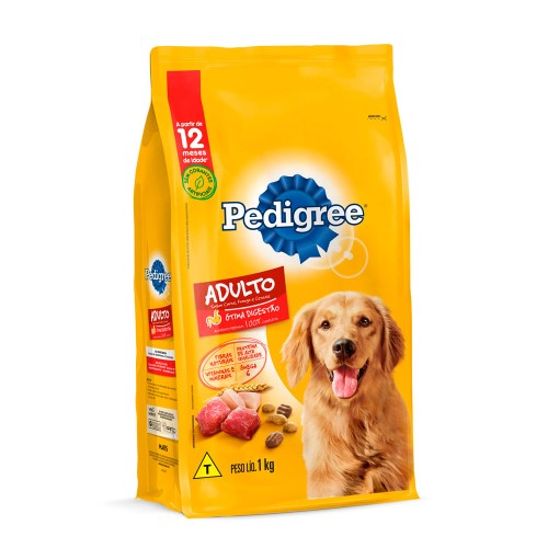 Ração para Cães Pedigree Adultos Carne, Frango e Cereais 1kg