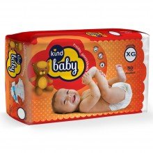 Fralda Kind Baby XG, pacote com 50 unidades