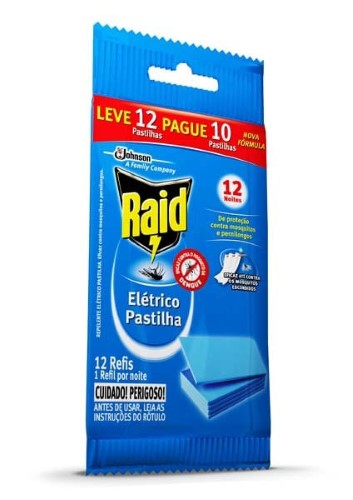 Raid Elétrico Pastilha 12 horas Refil Leve 12 e Pague 10 Pastilhas